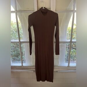 Joah Brown Chocolate Brown Long Sleeve Dress